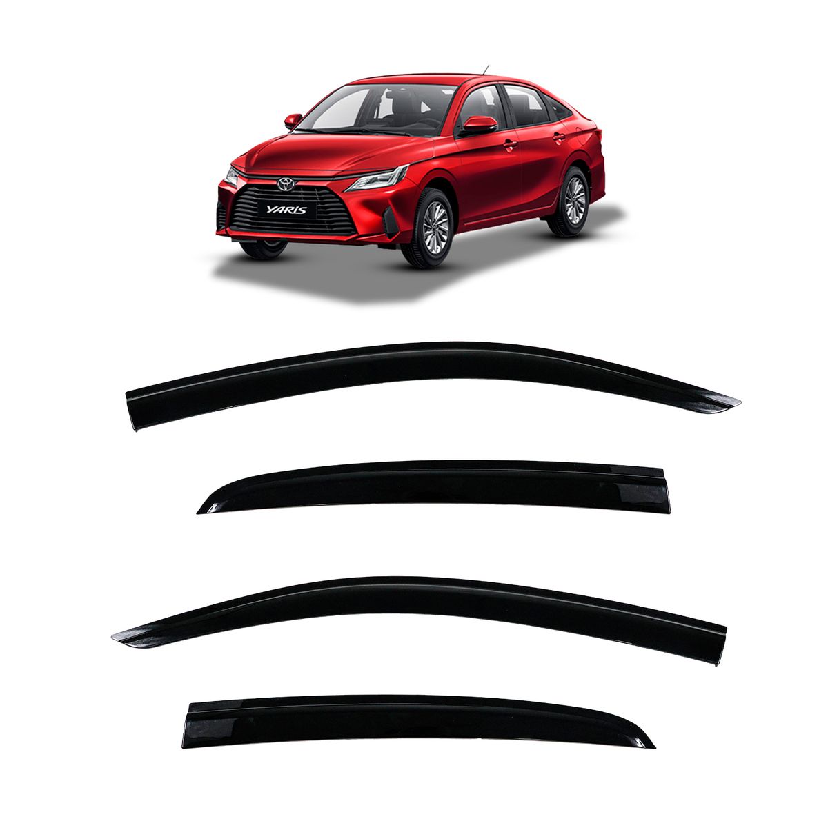 GENERICO - CORRELLUVIAS PREMIUM NEGRO GLOSS TOYOTA YARIS 2023-ON