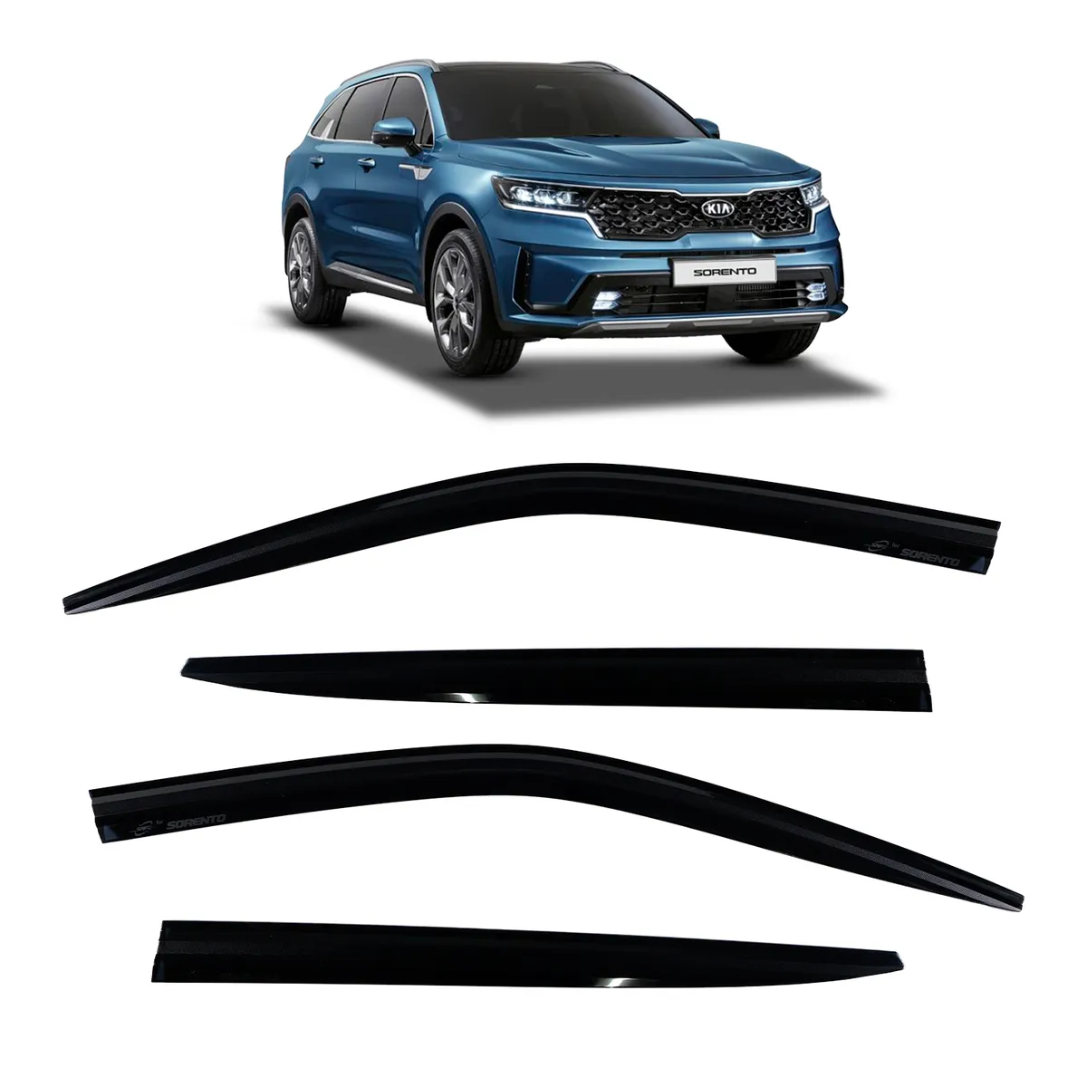 GENERICO - CORRELLUVIAS NEGRO SMOKED KIA SORENTO 2021