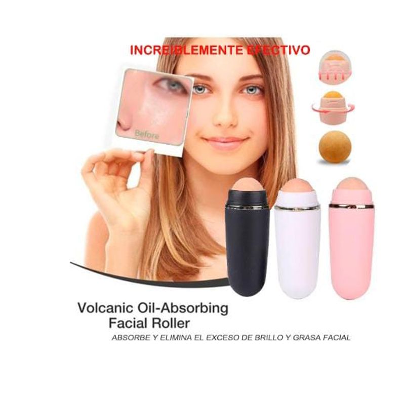 GENERICO - Roller Antibrillo y Grasa Facial Volcánica Modelo Labial