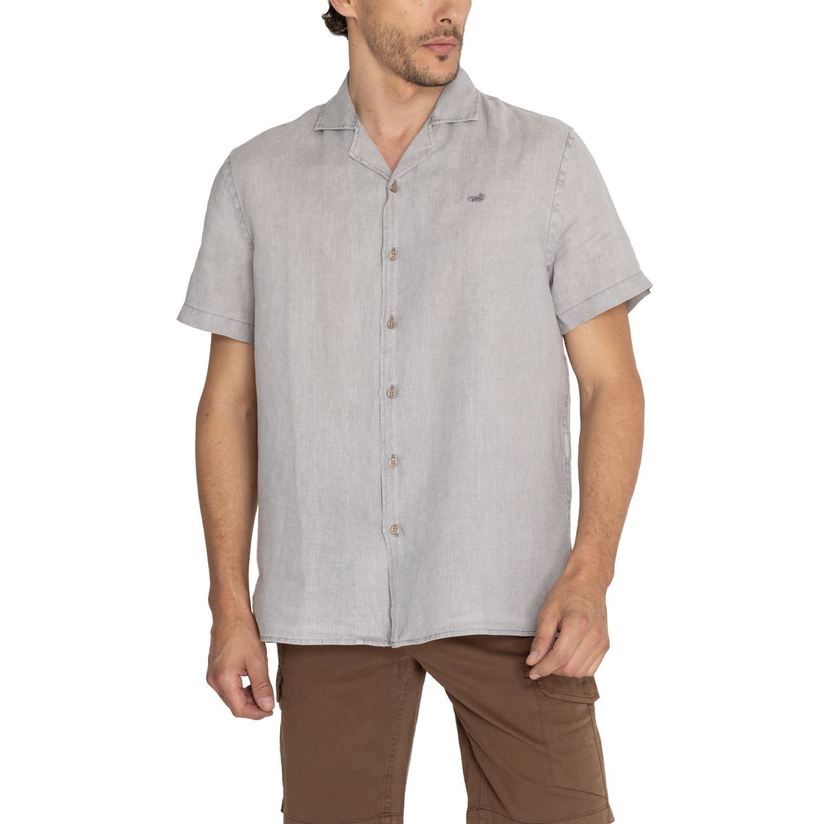 ROCKFORD - Camisa Rockford Hombre Braga Gris ROCKFORD