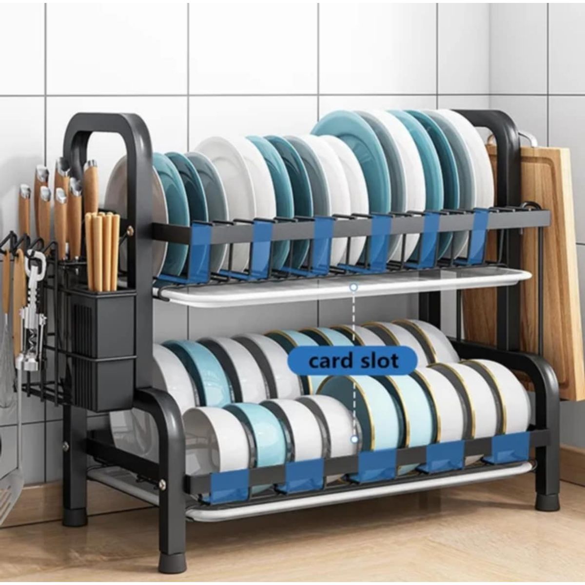 GENERICO - Escurridor de Platos de Cocina 2 Niveles Portaplatos Organizador