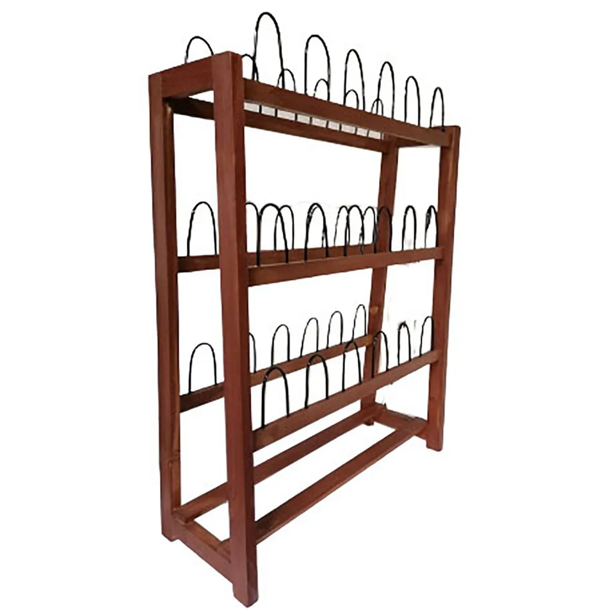 GENERICO - ZAPATERA DE MADERA CUATRO NIVELES NOGAL  Viene Armado