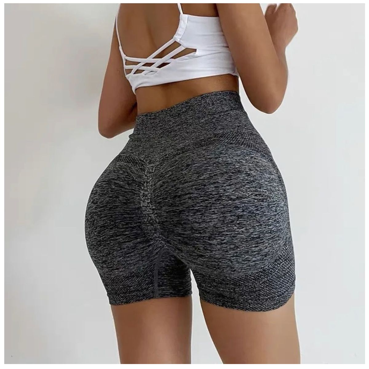 GENERICO - Short Sacapompis Corto Elástico Talla Única Levanta Gluteos Gris