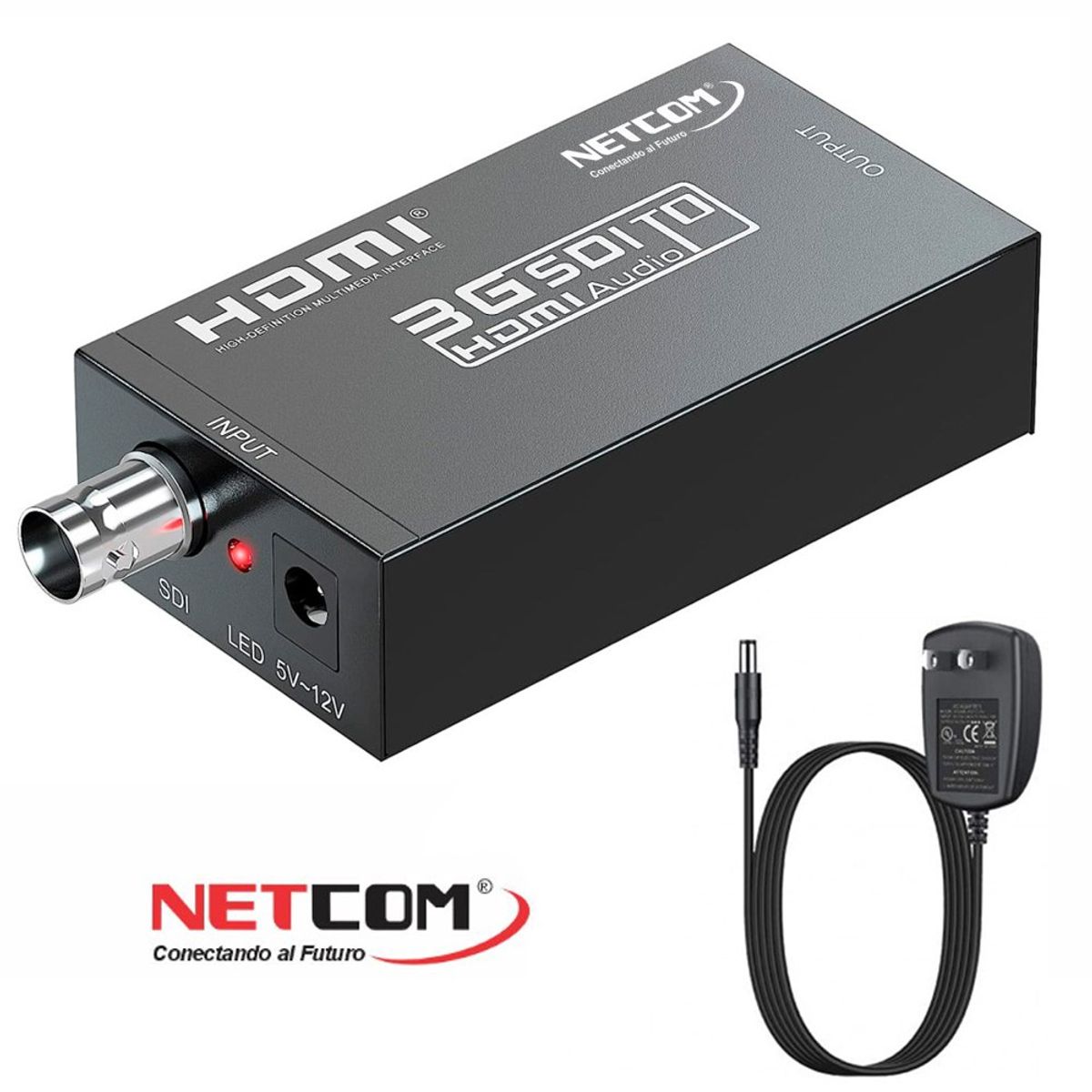 NETCOM - Convertidor SDI a HDMI Camaras a TV metalico 1080p NETCOM