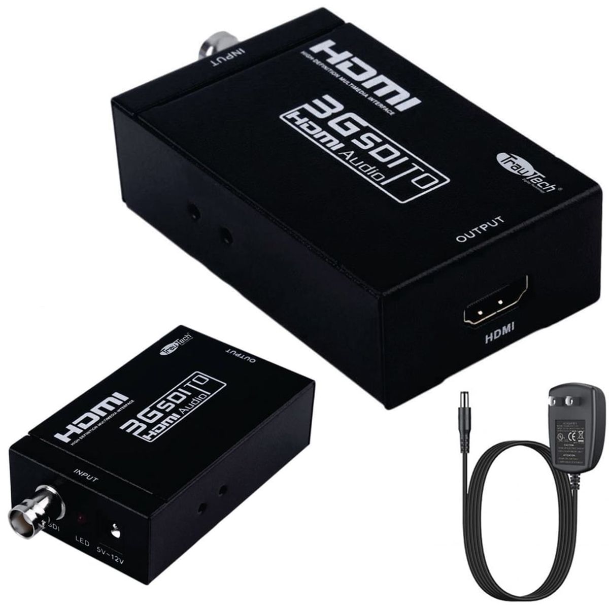 TRAUTECH - Convertidor SDI a HDMI Camaras a TV metalico 1080p TRAUTECH