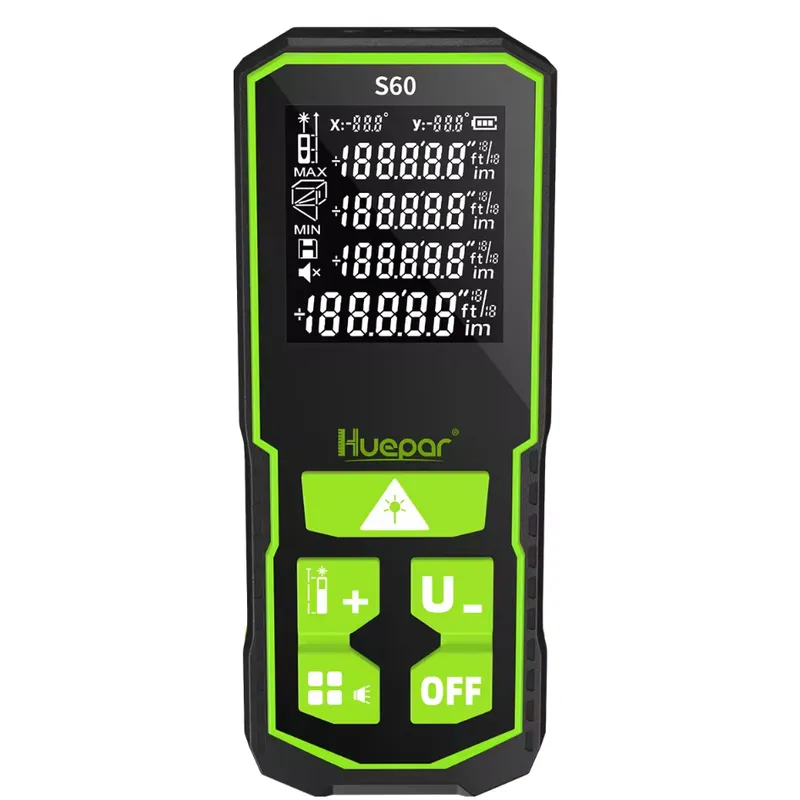 HUEPAR - Medidor de distancia Láser Huepar S60 60m LCD Recargable