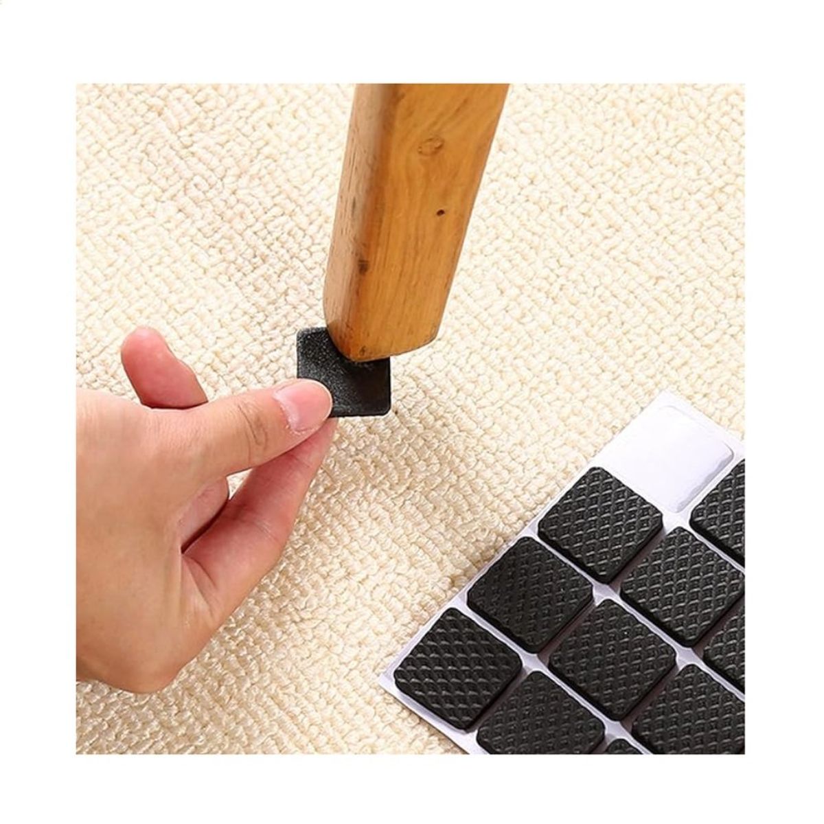 GENERICO - Protector Adhesivo Antedeslizante Pata Muebles Multifuncional x18