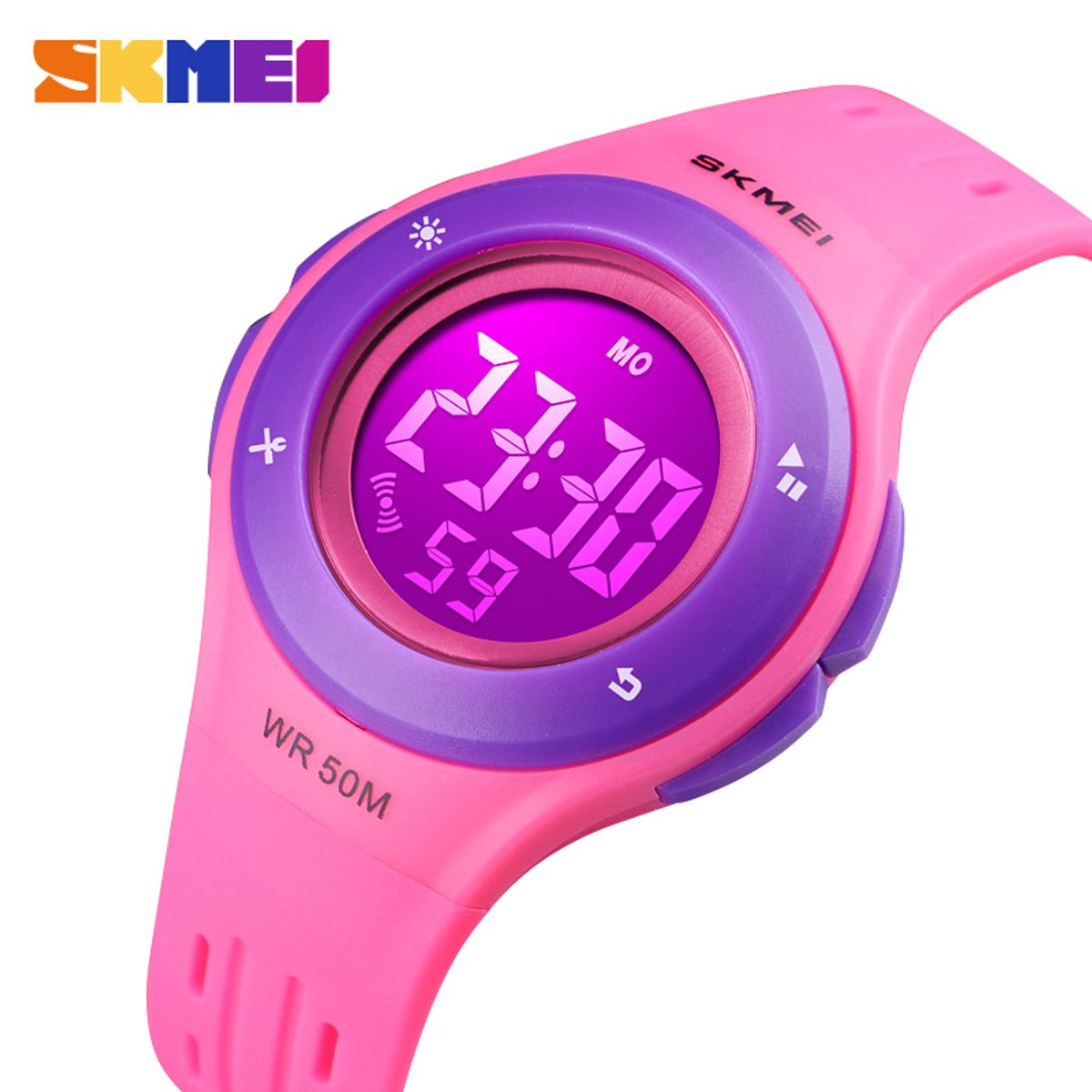 SKMEI - Reloj Skmei 1455 con luces para niñas_.