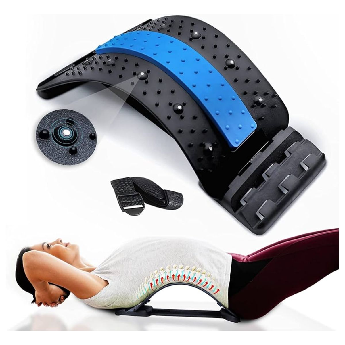 GENERICO - Soporte Lumbar De Espalda - Corrector De Postura