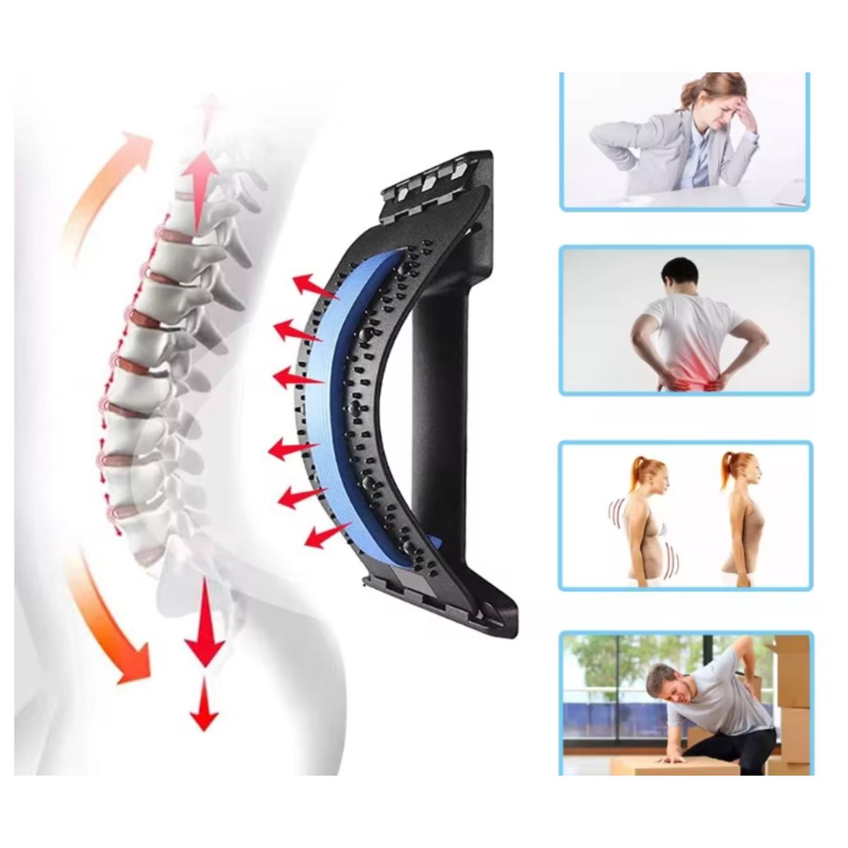 GENERICO - Soporte Lumbar De Espalda - Corrector De Postura