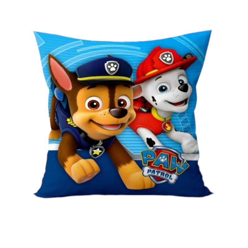 GENERICO - COJIN PAW PATROL CHASE Y MARSHALL CUADRADO DS03