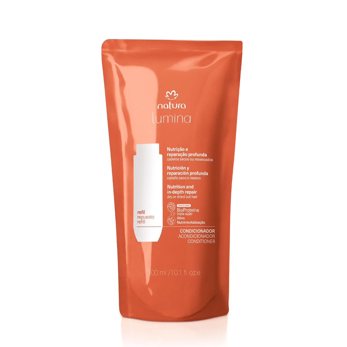 NATURA - Repuesto Lumina Acondicionador polinutricón limpieza y nutrición Cabello Seco