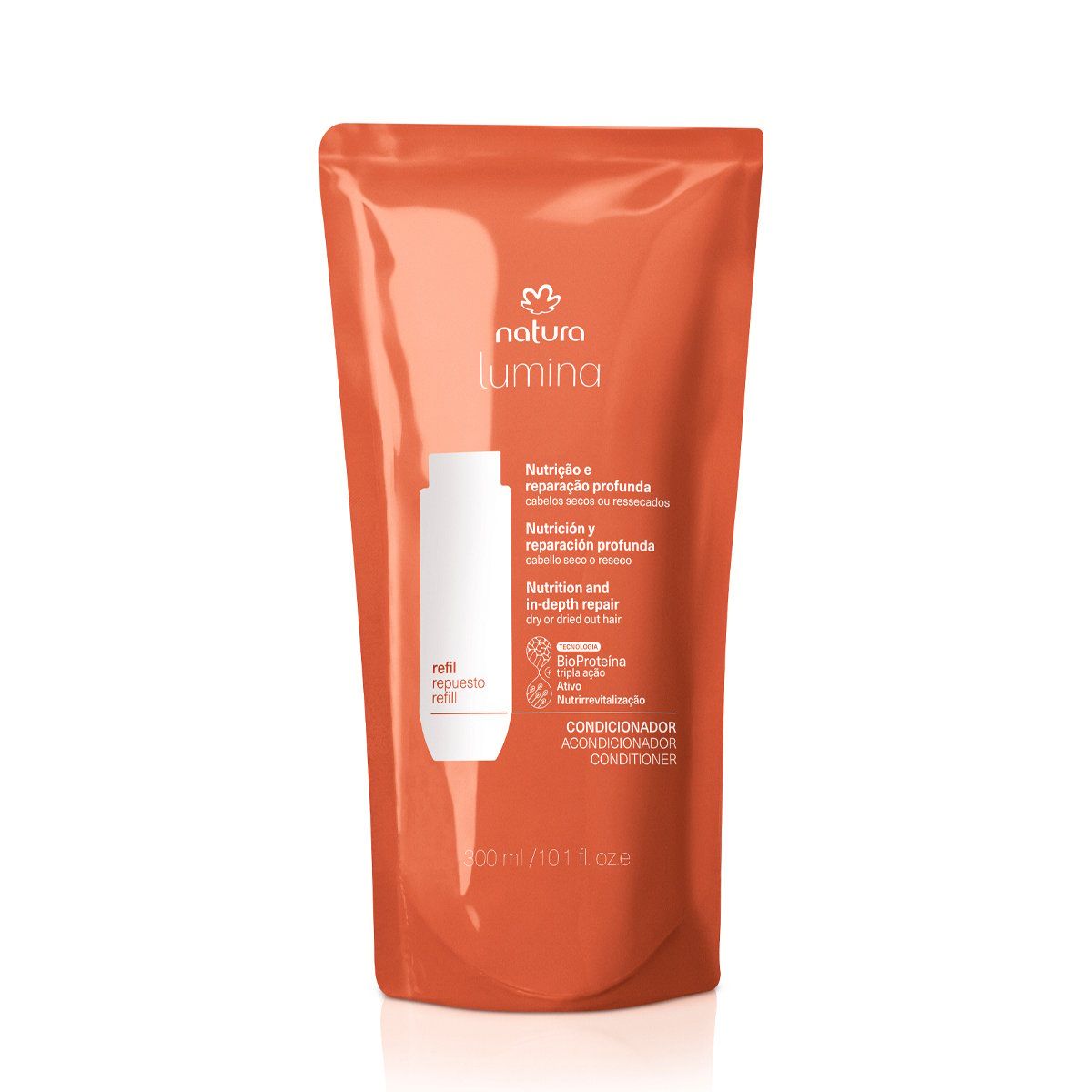 NATURA - Repuesto Lumina Acondicionador polinutricón limpieza y nutrición Cabello Seco