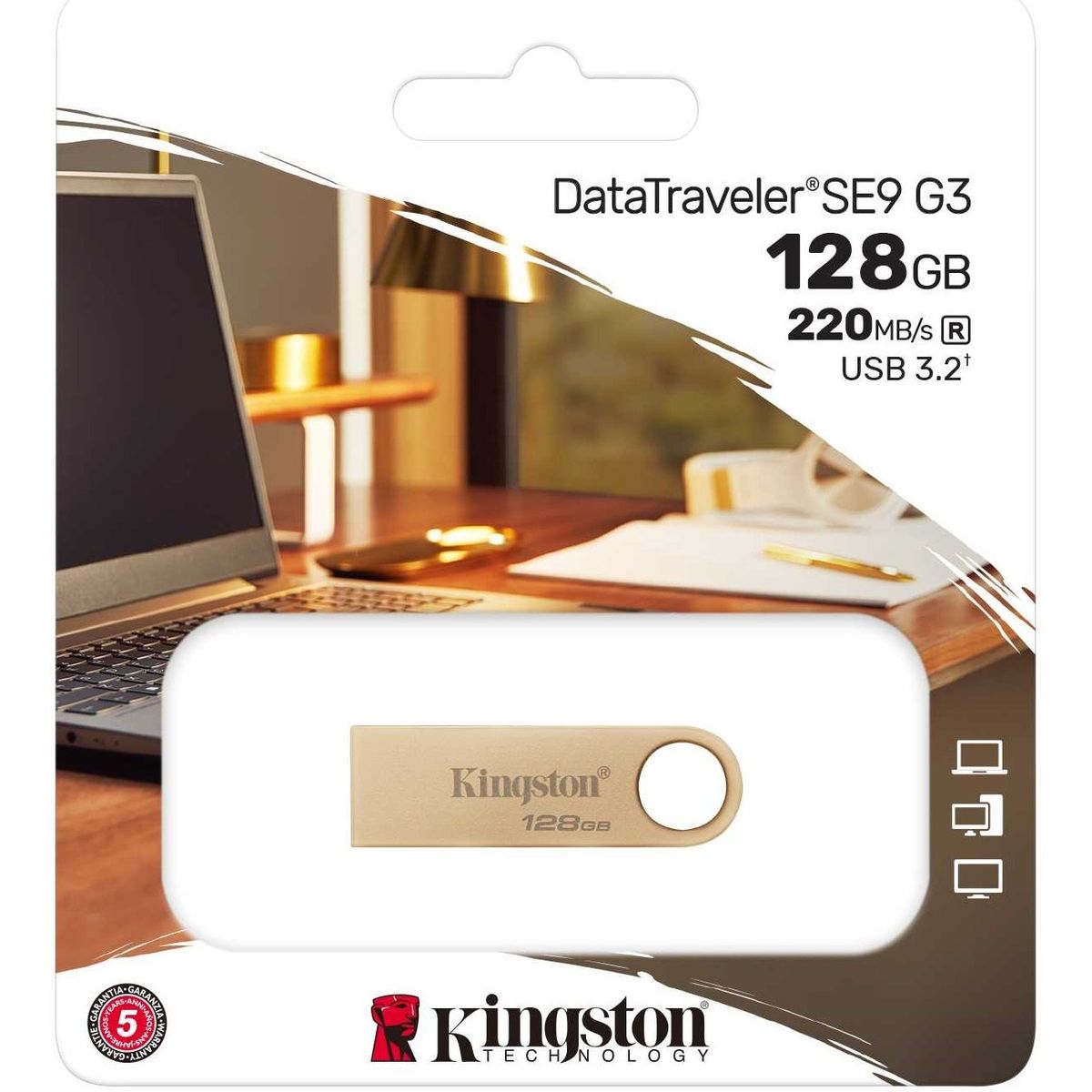 KINGSTON - Memoria USB 128 GB Kingston DataTraveler SE9 G3