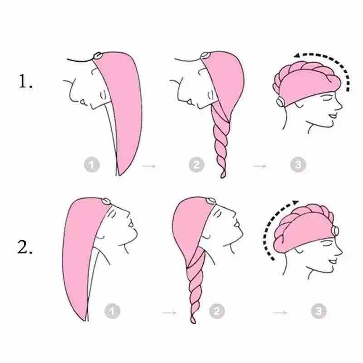 GENERICO - 3  UNIDADES TOALLA PARA CABELLO PACK X3