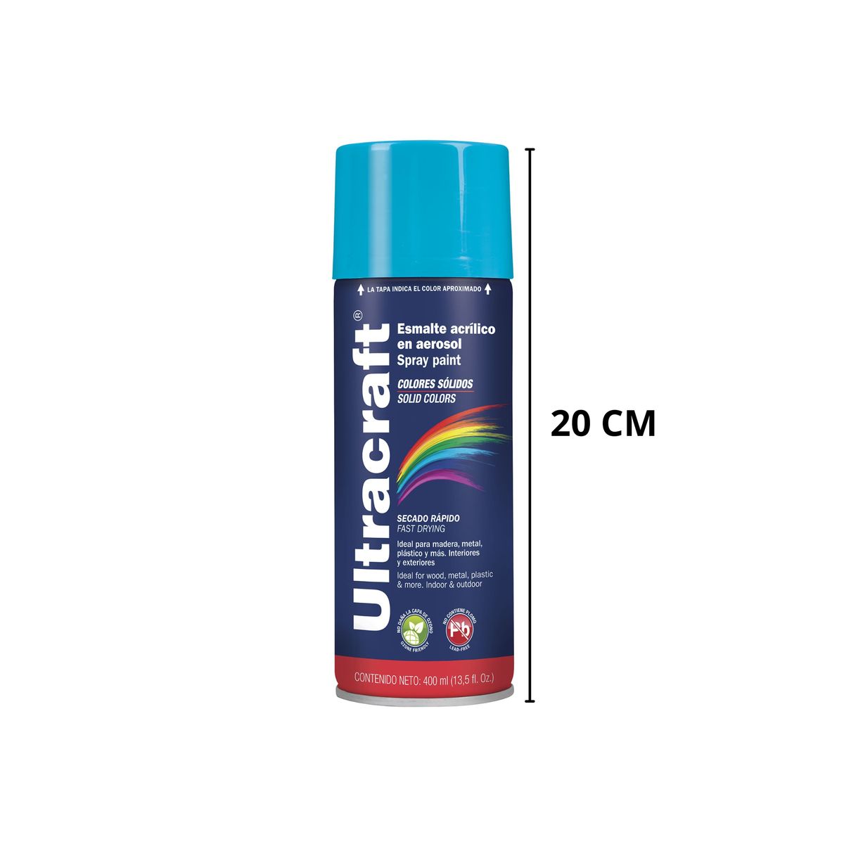 GENERICO - Pintura spray color Azul Celeste x4 unidades Ultracraft