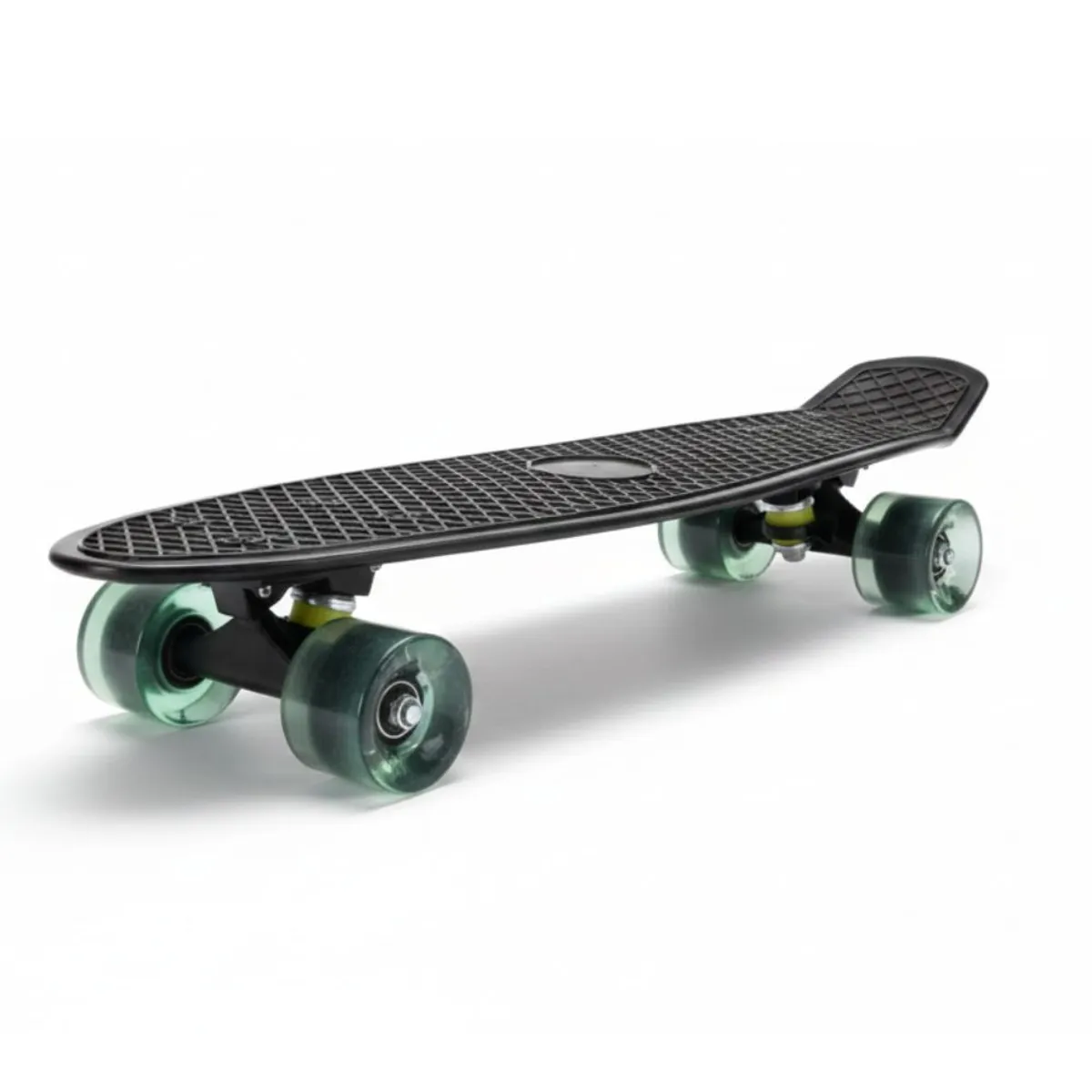 START FG - Skate Negro con Luces LED – PVC de Alta Resistencia - 55 cm - Para Niños y Adultos