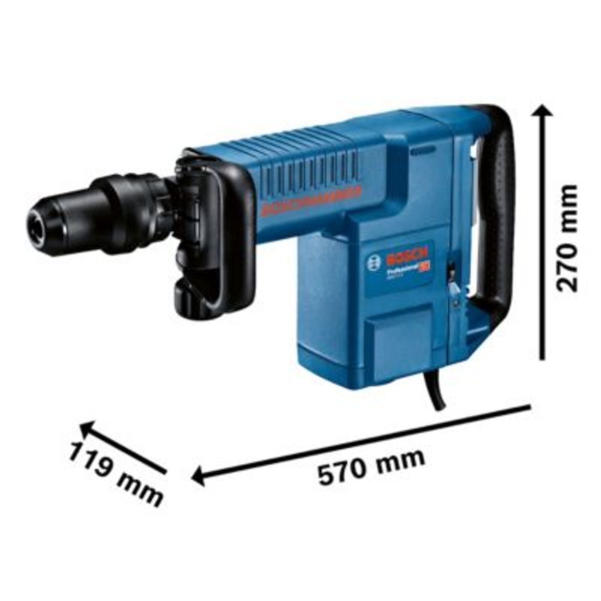 BOSCH - Martillo Demoledor Bosch Gsh 11 E 11kg 1500 Watts 16.8 Jouls