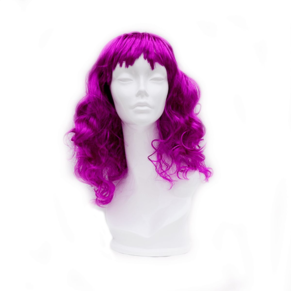 GENERICO - Peluca ARTIFICIAL Semi Larga Ondulada Color Morada