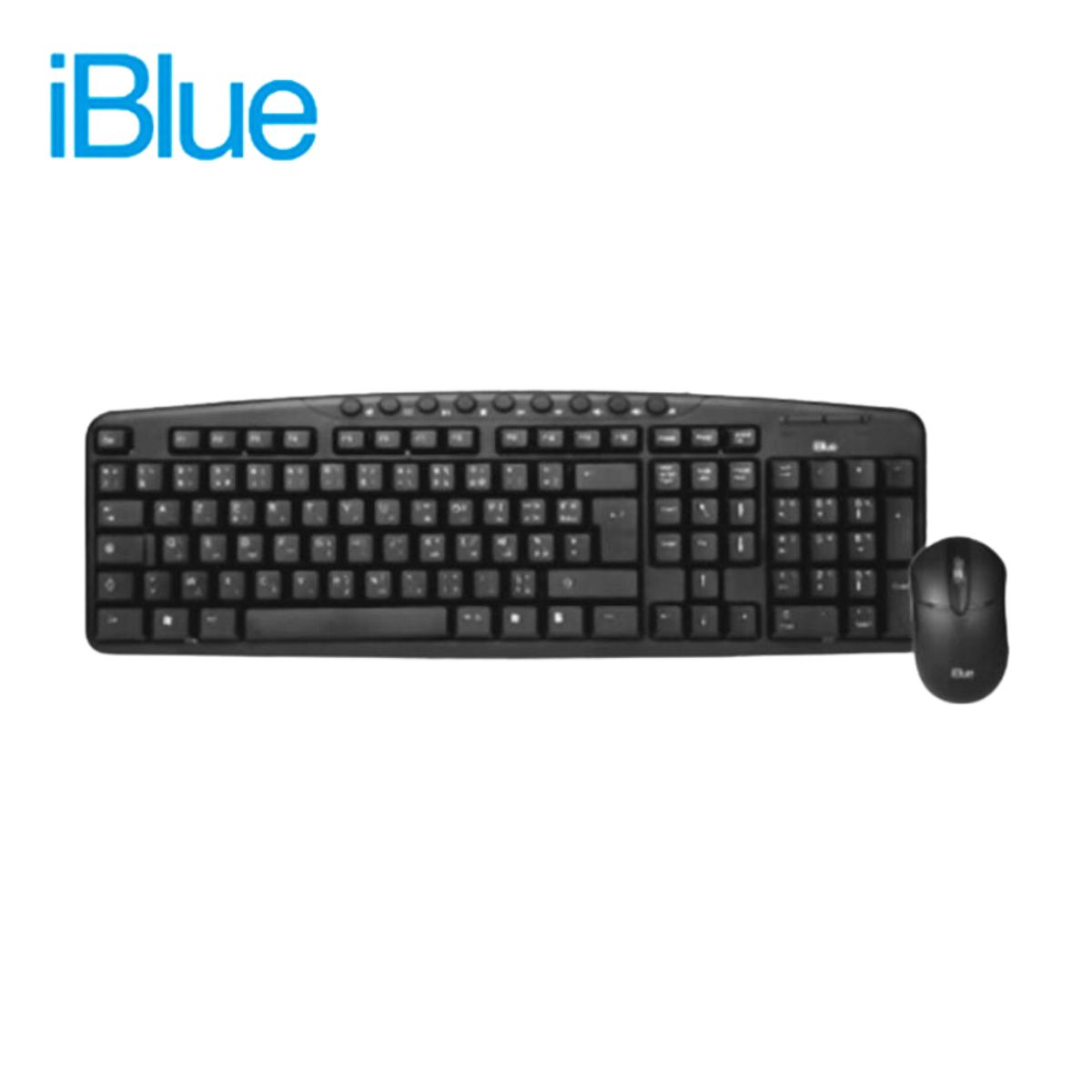 IBLUE - Media Combo IBlue 78873-BK Negro Teclado y Mouse USB Plug and Play
