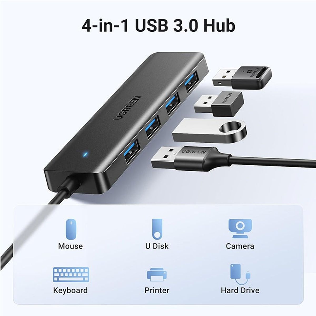 UGREEN - HUB USB 3.0 UGREEN 4 PUERTOS 25851 CM219