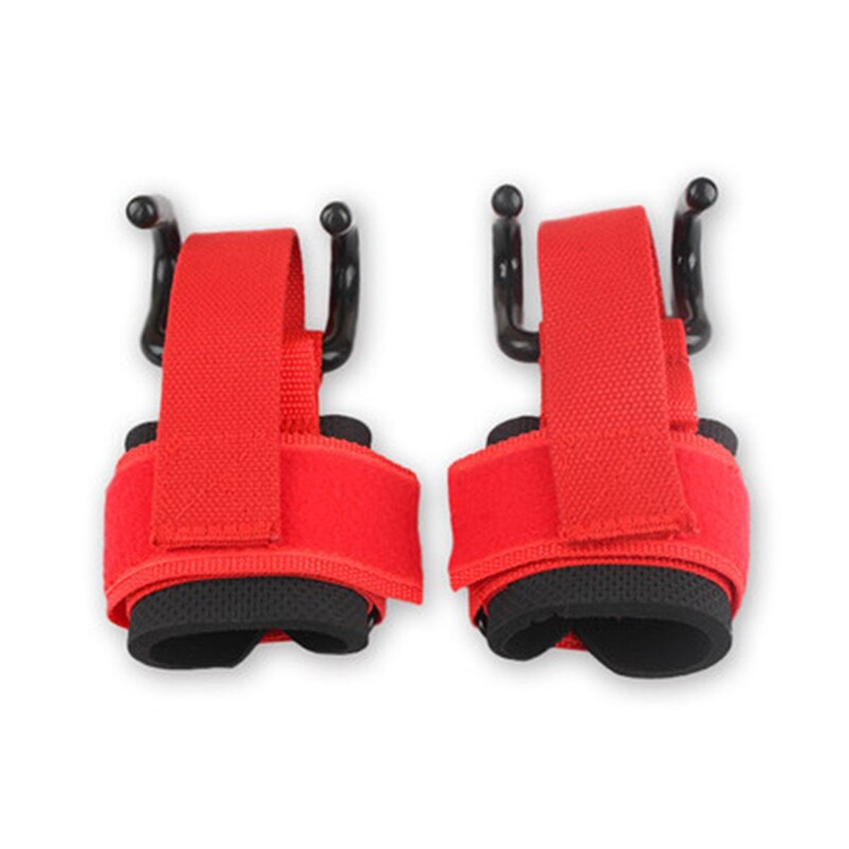 GENERICO - Straps para Levantamiento de Peso Muerto Rojo Con Fierro