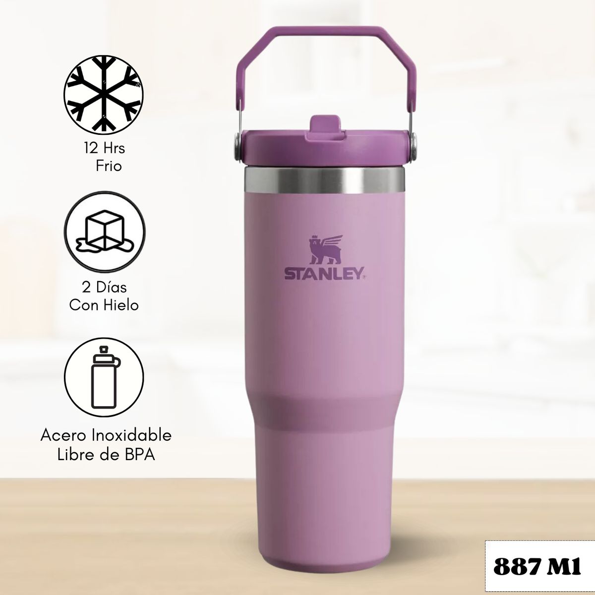 STANLEY - Flip Straw Tumbler Lilac Stanley 887 Ml