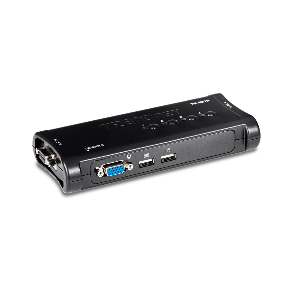 TRENDNET - SWITCH KVM TRENDNET DE ESCRITORIO 4 PUERTOS VGA/USB P/N: TK-407K
