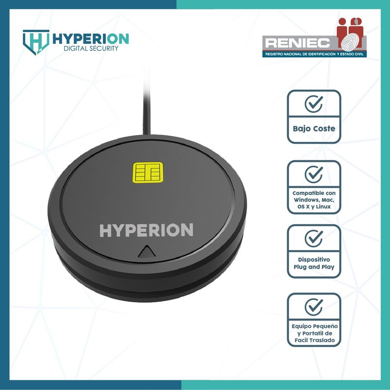 HYPERION DIGITAL SECURITY - Lector de dni electronico miniLector PRO
