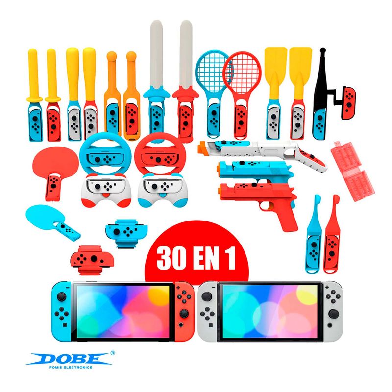 DOBE - Kit De Accesorios 30 En 1 Para Nintendo Switch FAT y OLED – TNS-2169