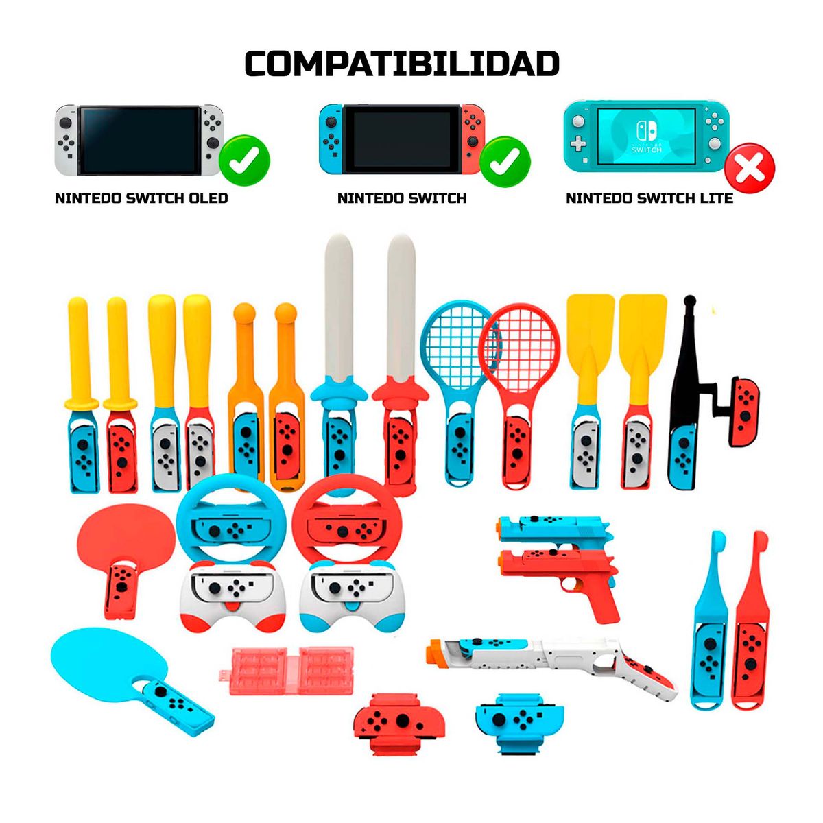 DOBE - Kit De Accesorios 30 En 1 Para Nintendo Switch FAT y OLED – TNS-2169