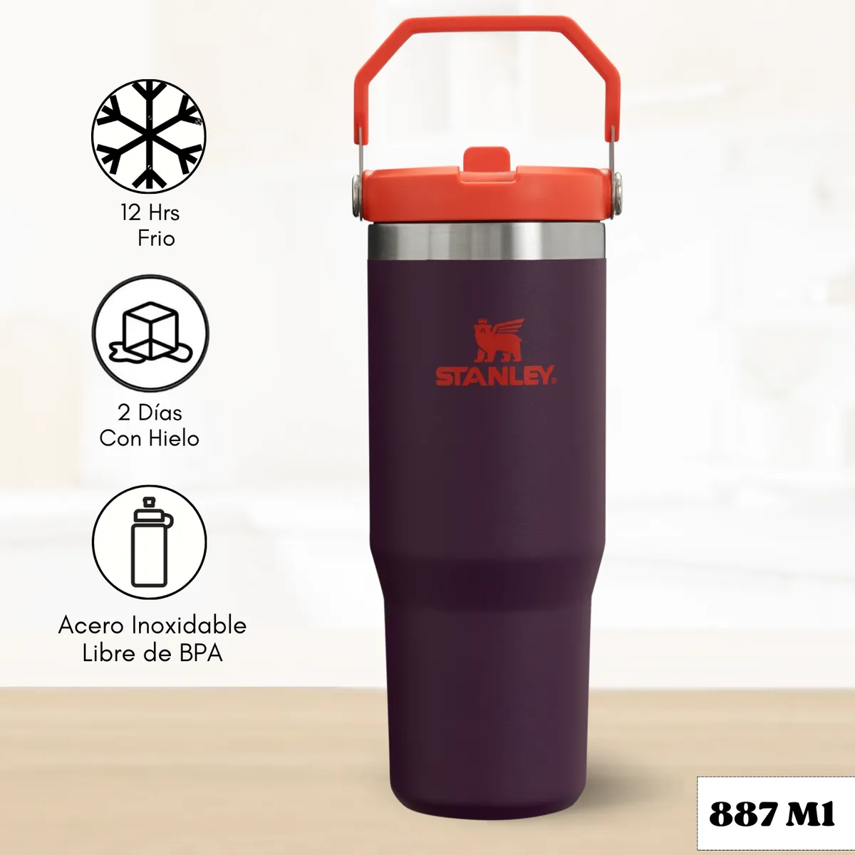 STANLEY - Flip Straw Tumbler Plum Stanley 887 Ml