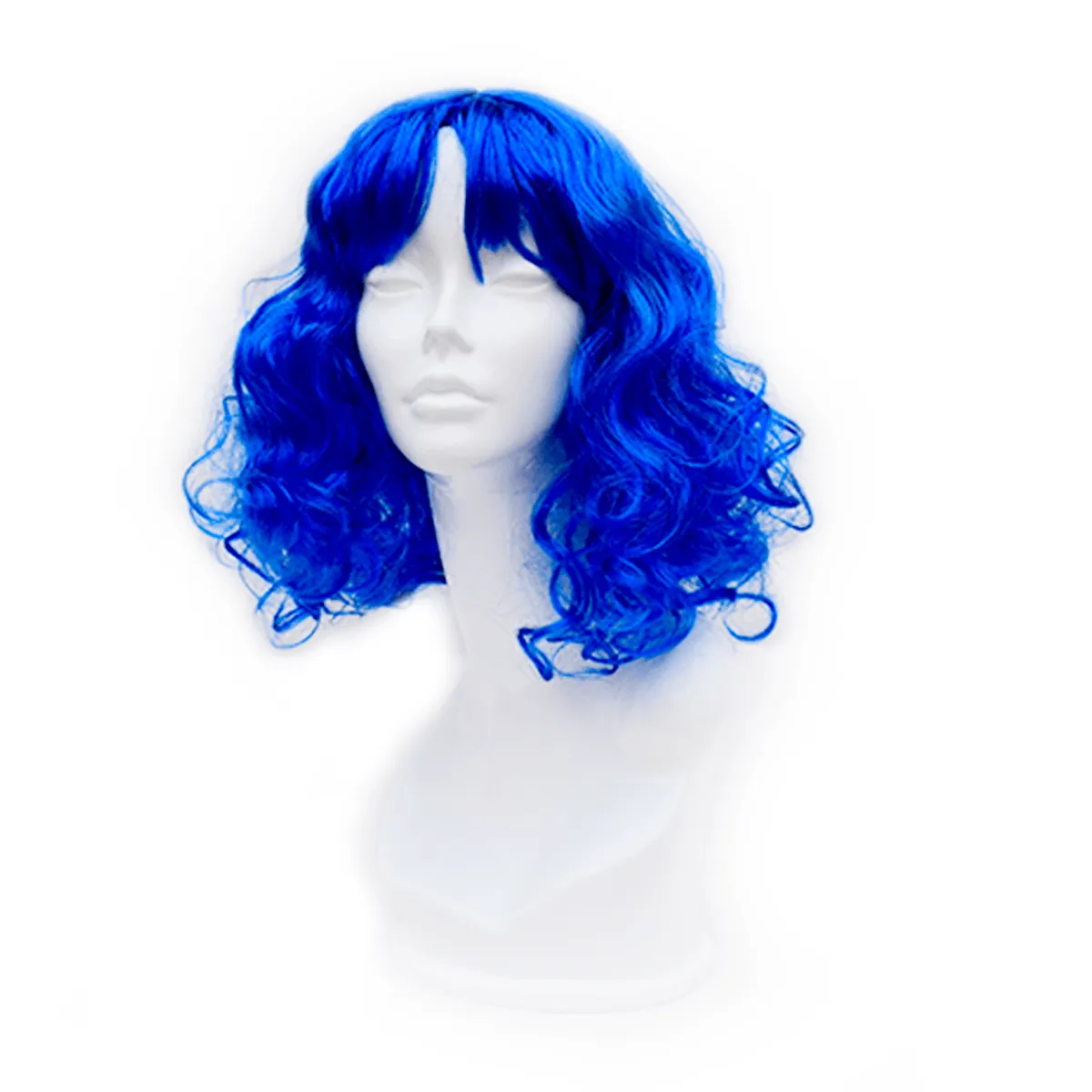 GENERICO - Peluca Artificial Semi Larga Ondulada Color Azul