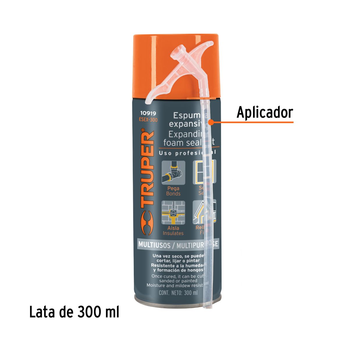 TRUPER - Espuma Expansiva 300ml de Poliuretano TRUPER 10919