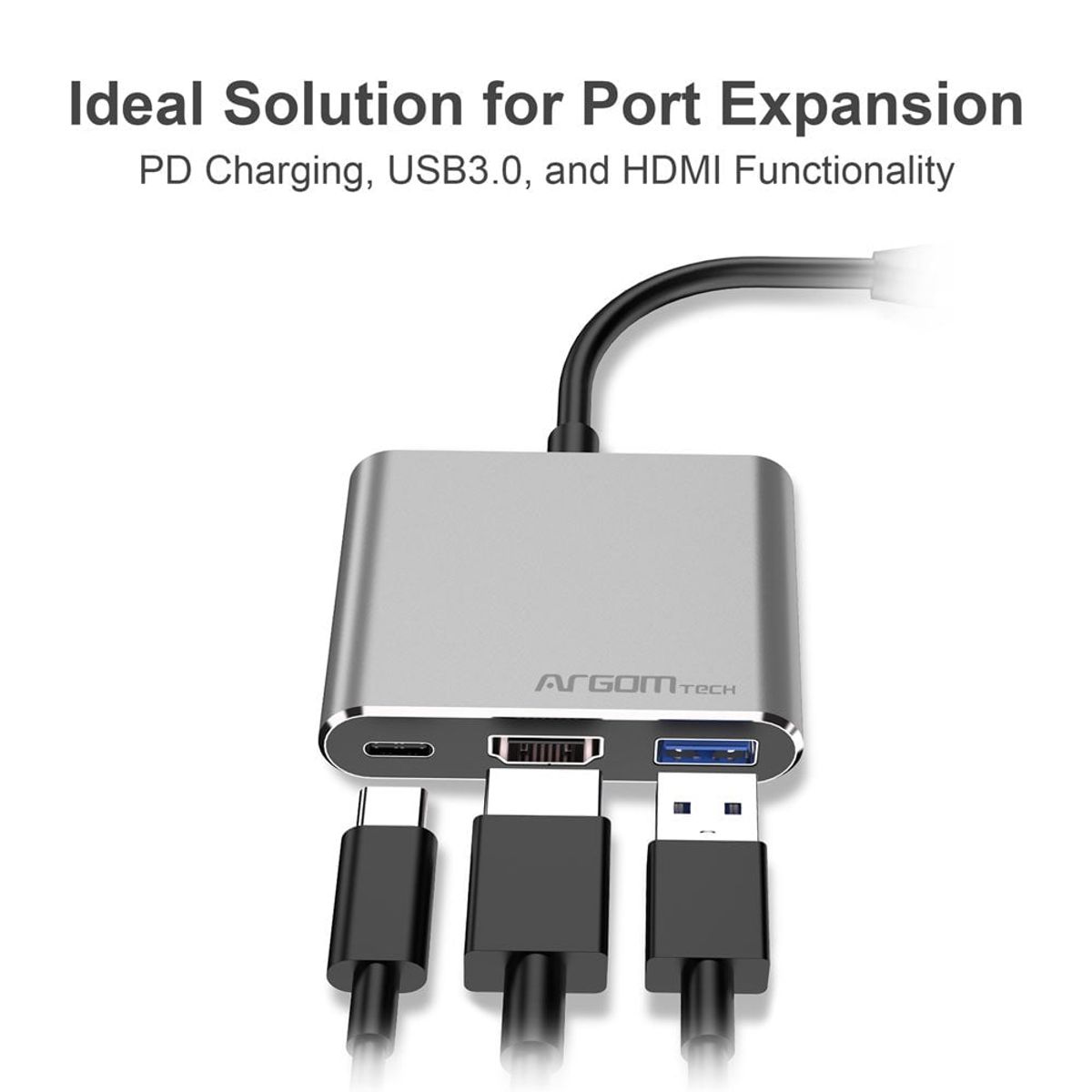 ARGOMTECH - ADAPTADOR 3 EN 1 TIPO C HUB ONEAXESS