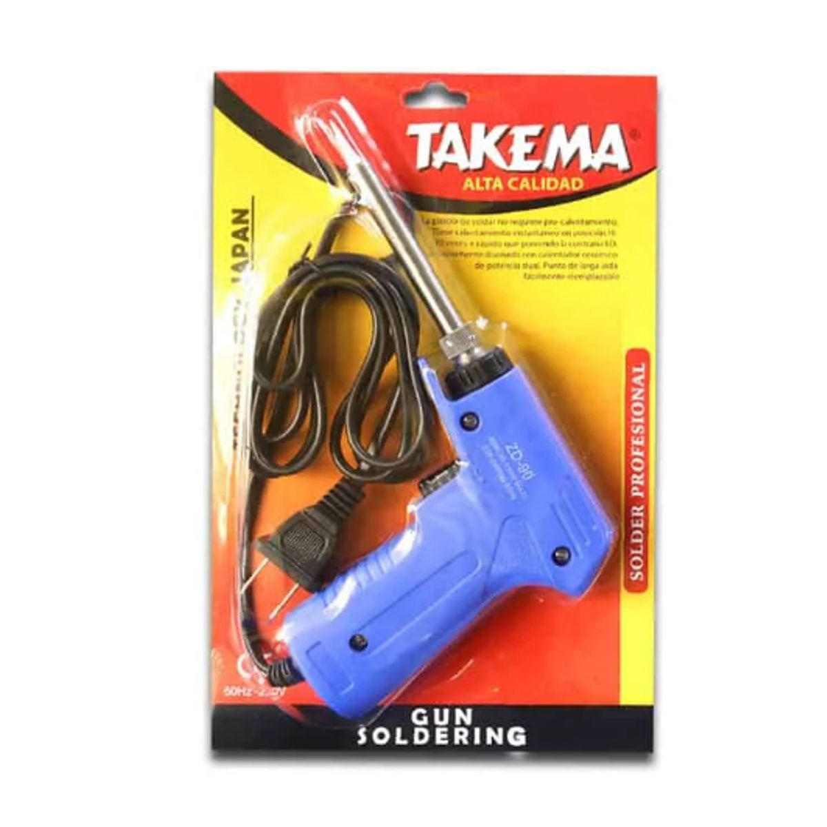 TAKEMA - Cautin Tipo Pistola Punta de Plata 30W130W ZD-90 TAKEMA