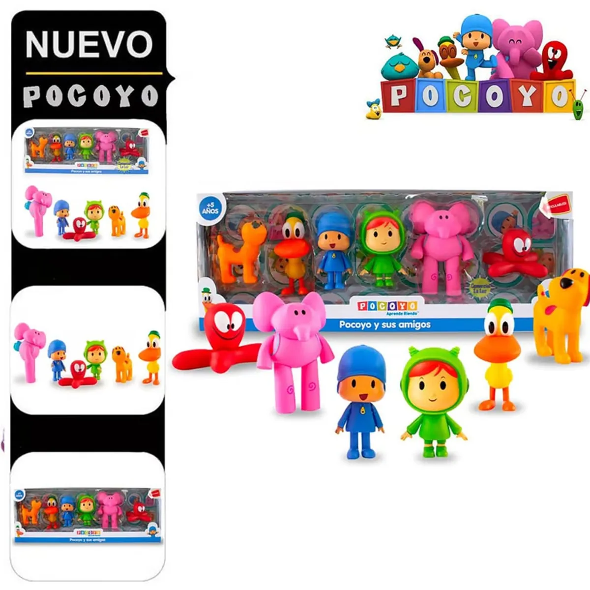 POCOYO - Set de Figuras Articulables Pocoyo y sus Amigos 6pcs