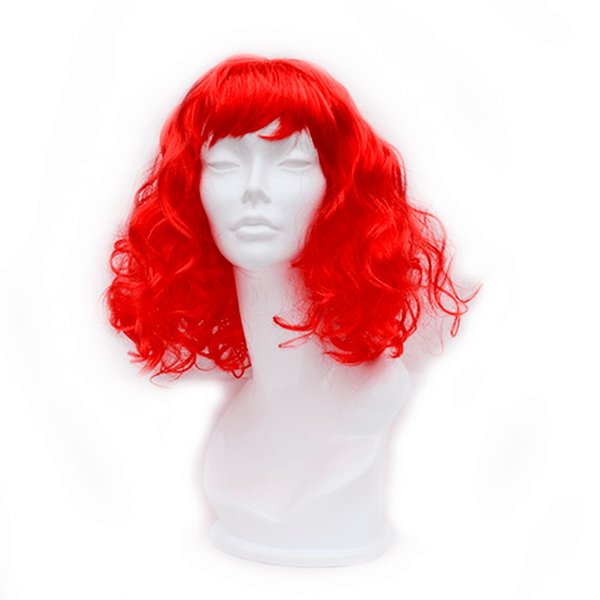 GENERICO - Peluca ARTIFICIAL Semi Larga Ondulada Color Rojo Claro