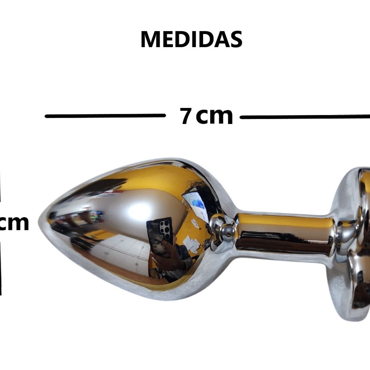 GENERICO - Plug De metal 7 x 2.8 cm CORAZON - S