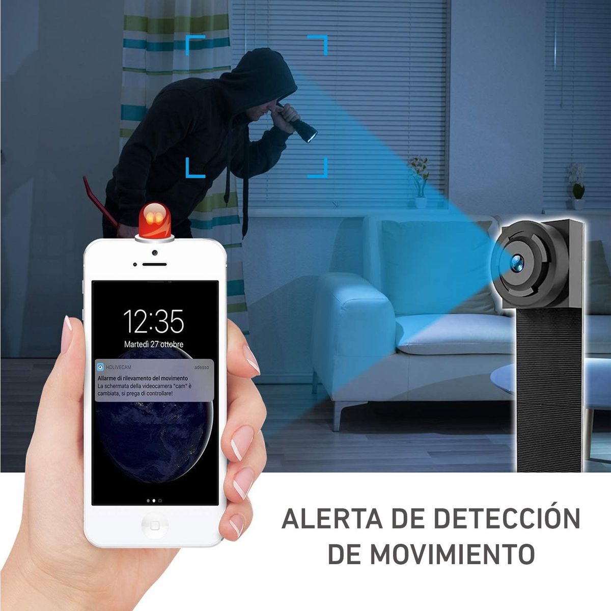 NEO DIGITAL - Cámara modulo WiFi oculta Flex S68 inalámbrica