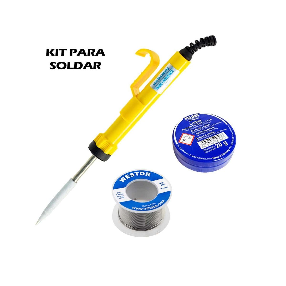 WESTOR - Kit Cautín + Pasta + Soldadura WT-2114-SKIT4 WESTOR