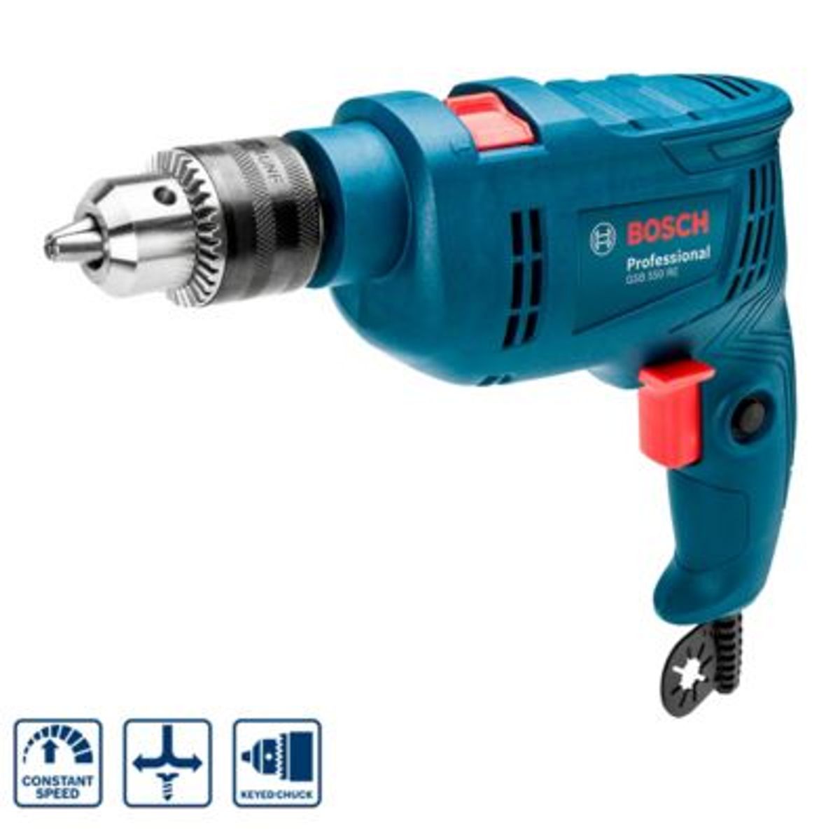 BOSCH - Taladro Percutor Gsb 550 Re Bosch 550w (CC) Profesional