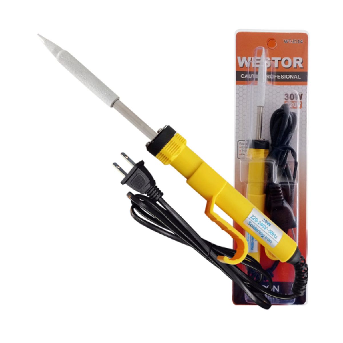 WESTOR - Kit Cautín + Soporte + Pasta + Soldadura+ Punta de Repuesto