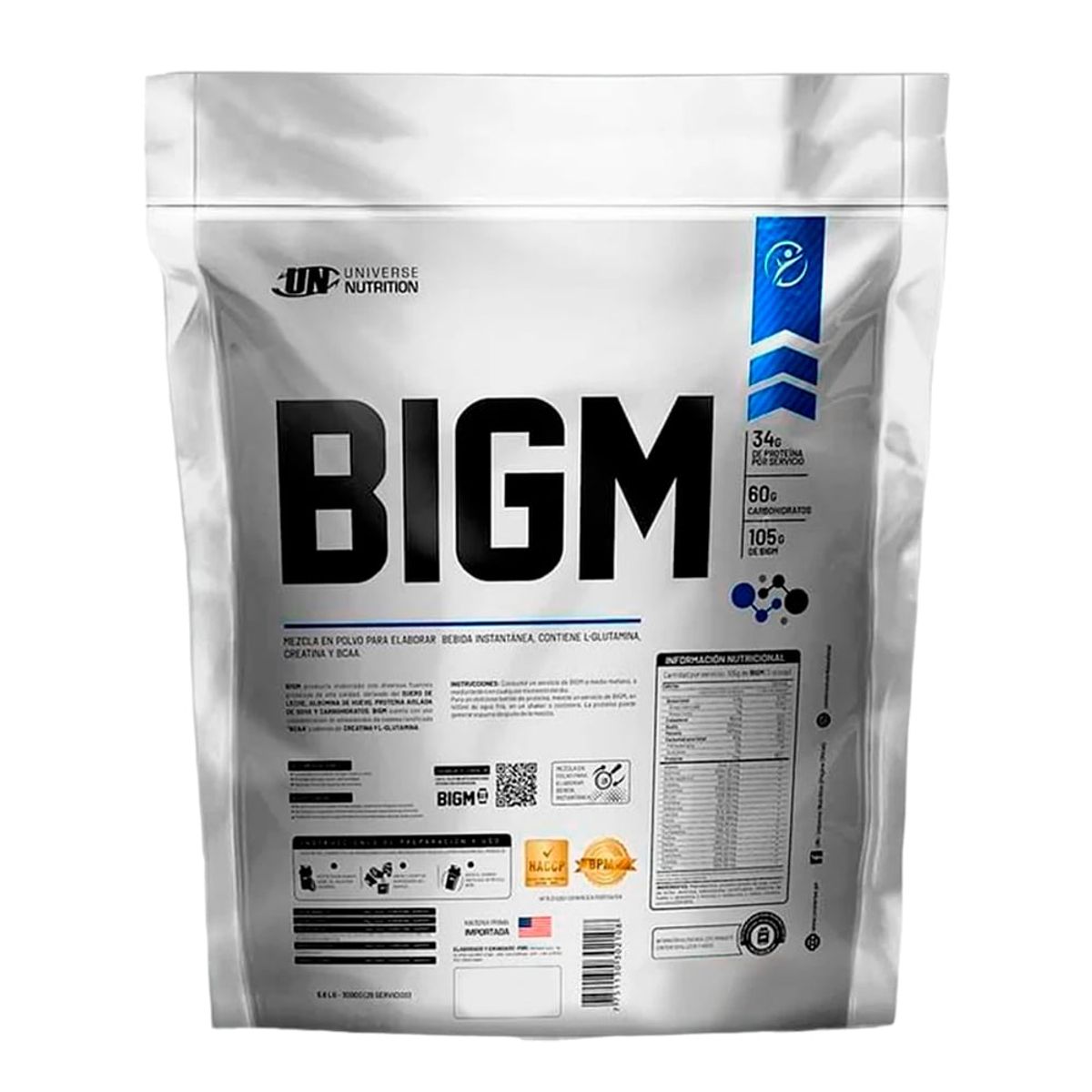 UNIVERSE NUTRITION - Proteína UN Bigm 3 kg Vainilla+Creatina Ultimate Nutrition 300gr+Shaker