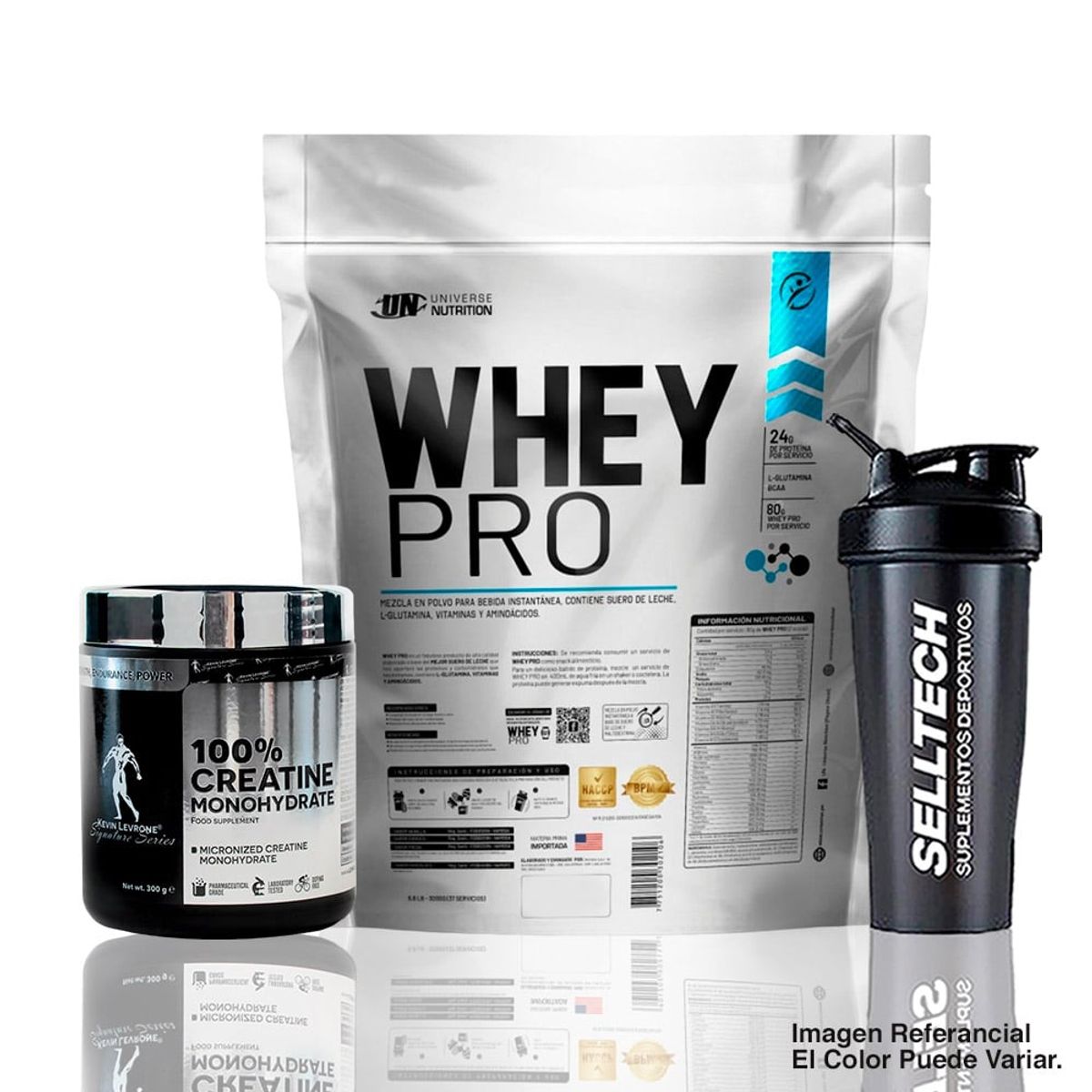 UNIVERSE NUTRITION - Whey Pro 5 kg Chocolate+Creatina Kevin Levrone 300gr+Shaker