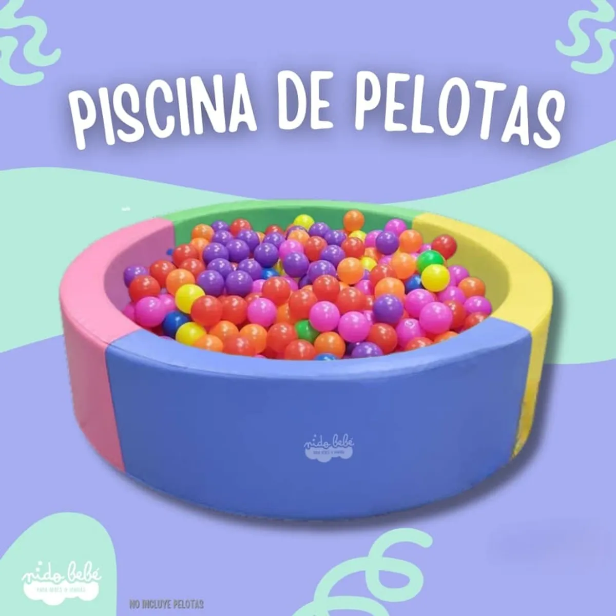 GENERICO - PISCINA DE PELOTAS DE BEBE 1.50 cm colores pasteles