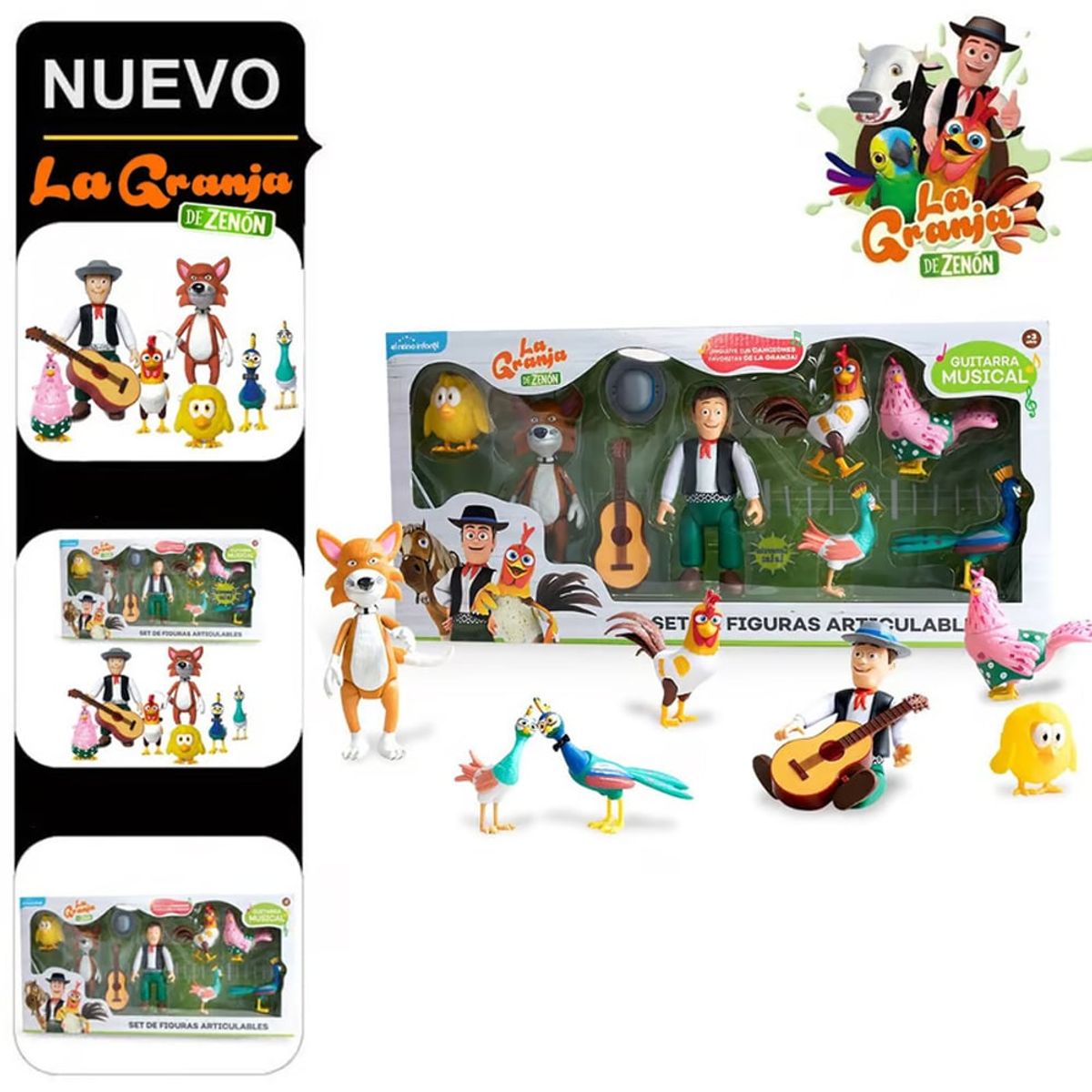 LA GRANJA DE ZENON - Set de Figuras Articulables La Granja de Zenón 8 personajes