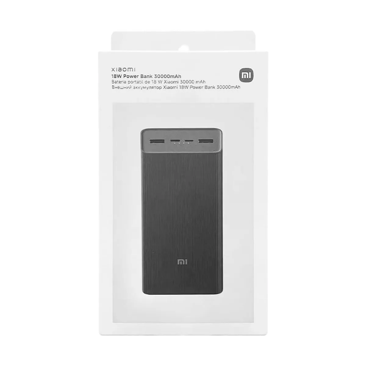 XIAOMI - Power Bank Xiaomi Portatil 18W 30000 mAh Negro