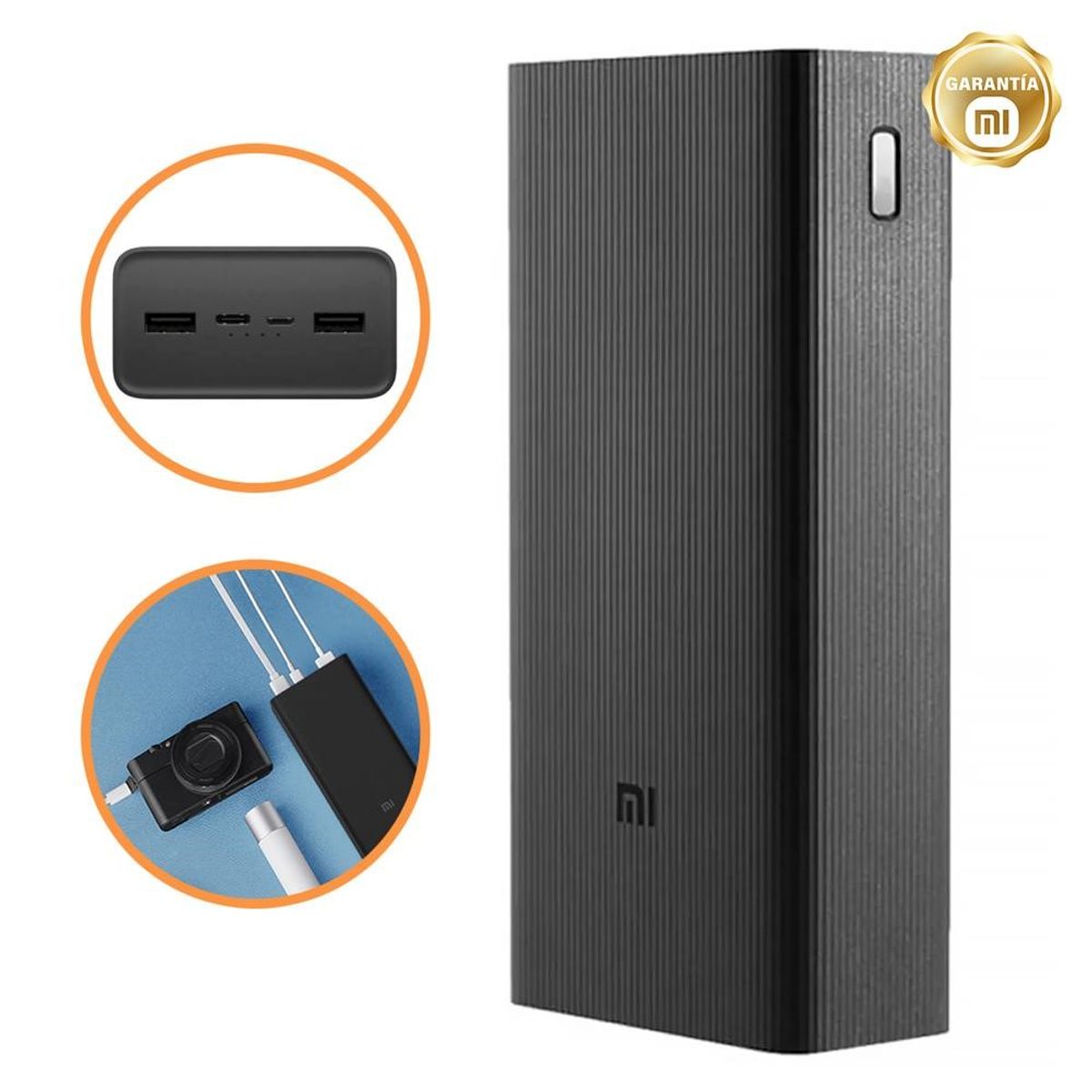 XIAOMI - Power Bank Xiaomi Portatil 18W 30000 mAh Negro