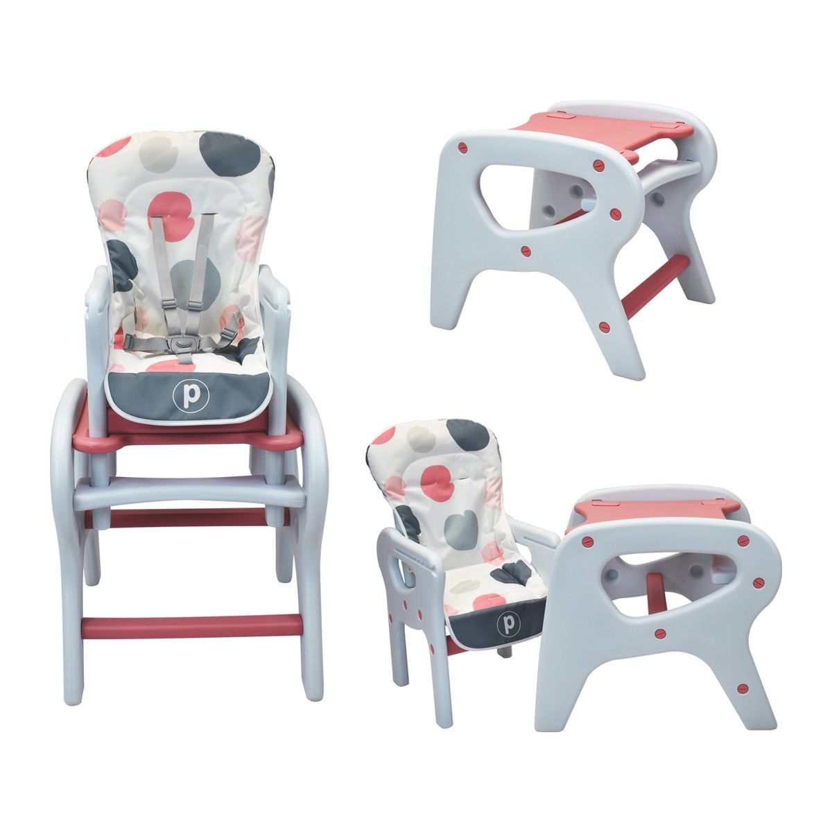 PRIORI - Silla De Comer Escritorio Para Bebe Priori PCM-10 Rosa